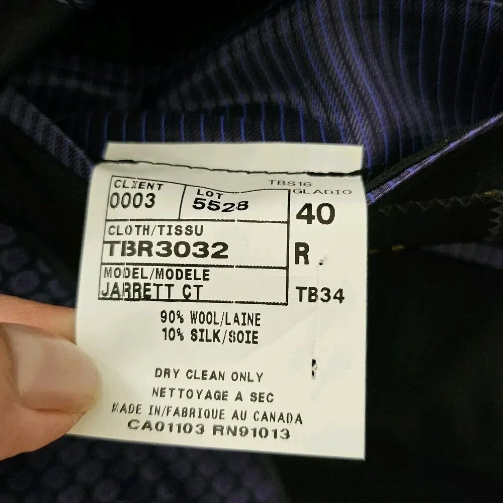 Ted Baker Endurance Blazer Mens Black 40R Wool Silk Jarrett Suit Sport Coat NWT